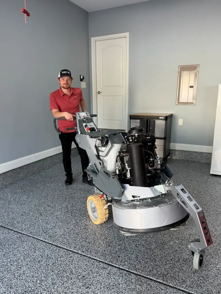 Gemstone Coating concrete floor project
